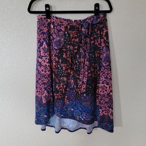 Anthropologie Knit Faux Wrap Skirt by Maeve, Size M